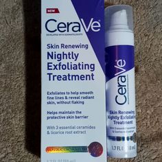 Aawesome Cerave Skin Care (1) Skin Renewing Nightly Exfoliating Treatment Most Of Your Needs In One Bundle!! I Have Many Other Cerave Products And Can Create A Custom Bundle Cerave Skin Care, Skincare Cerave, Cerave Products, Cerave Skincare, Estee Lauder Nutritious, Brightening Cleanser, Skin Gel, Facial Wipes, Micellar Cleansing Water