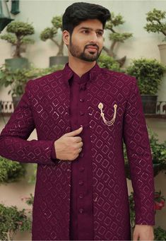 Purple Semi-stitched Formal Set, Purple Formal Sets For Diwali, Formal Purple Salwar Kameez For Festive Occasions, Festive Purple Salwar Kameez For Formal Occasions, Formal Purple Sets With Zari Work, Traditional Purple Formal Sets, Formal Purple Sets With Traditional Drape, Formal Purple Sets With Dupatta, Purple Formal Sets With Traditional Drape