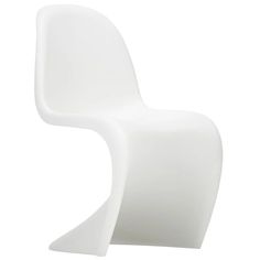 a white plastic chair on a white background