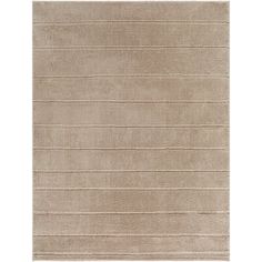 a beige rug with horizontal lines on it