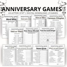 the anniversary games for kids to play with their family and friends, which are also part of