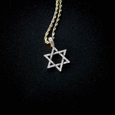 Pres Real Gold Chain 10K Diamond Gold Star of David Yellow Gold Star Of David Jewelry With Diamond Accents, Gold Diamond Star Of David Jewelry, Fine Jewelry Star Of David Cubic Zirconia, White Gold Star Of David Spiritual Jewelry, Spiritual White Gold Star Of David Jewelry, Spiritual Star Of David White Gold Jewelry, 14k Gold Star Of David Jewelry, Hallmarked 14k Gold Star Of David Jewelry, White Gold Cubic Zirconia Star Of David Jewelry