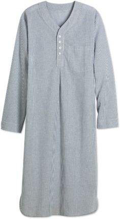 You can be assured of comfort in this 100% cotton broadcloth nightshirt. This traditional style has maintained its popularity all these years because of its loose and unconfining fit. A favorite of men and women alike, our nightshirt features a Henley-style button-front placket, chest pocket and shirttail hem. Approx. 49". Machine wash and dry. Imported. Full cut and roomyCotton broadcloth feels smooth and breathesCrisp, comfortable feel Relaxed Fit Cotton Nightgown For Casual Wear, Cotton Nightgown With Relaxed Fit For Daywear, Classic Cotton Sleepwear For Spring, Classic Cotton Long Sleeve Sleepwear, Classic Long Sleeve Cotton Sleepwear, Classic Cotton Sleepwear With Long Sleeves, Classic Cotton Nightgown For Sleep, Vermont Country Store, Cotton Nightgown