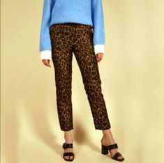 These leopard print pants will make all the difference to your outfit of the day. Iconic piece of every dressing, you will play with contrasts with another animal print on your top : getting a trendy look for sure. Mid-high waisted pants Carrot fit Two side pockets Leopard print Polyester Approx. inseam 26", waist 28" Color: leopard Disclaimer: Product color may slightly vary due to photographic lighting sources or your monitor settings. Shipping: Shipping Worldwide We combine shipping. PLEASE D Chic Leopard Print Pants For Work, Trendy Leopard Print Pants For Work, Chic Leopard Print Workwear Bottoms, Leopard Print High Waist Bottoms For Work, Chic Leopard Print Straight Leg Bottoms, High Waist Leopard Print Bottoms For Work, Chic Leopard Print Bottoms For Fall, Chic Straight Leg Leopard Print Pants, Trendy Leopard Print Bottoms For Fall