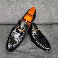 Custom Shoes Men, Crocodile Leather Shoes, Alligator Dress Shoes, Quality Leather Boots, Crocodile Shoes, Gentleman Shoes, Alligator Print, Custom Design Shoes, Bit Loafers