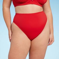 This Ribbed High-Waist High-Leg Bikini Bottom from Shade & Shore™ offers chic style and easy coordination with a variety of bikini tops. Made from soft fabric with spandex and full lining in red, this high-waist, high-leg bikini bottom gives you stretchy comfort in and out of the water. The cheeky cut provides a figure-flattering look, and the ribbed texture adds extra visual interest. Shade & Shore™: Found exclusively at Target. Cheeky Swimsuit Bottoms, Yellow Swimsuits, Ribbed Texture, Cheeky Bikinis, Swim Suit Bottoms, High Leg, Womens Swim, Soft Fabric, Chic Style