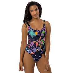 This one-piece swimsuit for all figures will bring out your best features. Enjoy the smooth fabric and the flattering design, and show it off by the sea or pool! • 82% Polyester, 18% Spandex • Chlorine-resistant fabric • Cheeky fit with a scoop neckline and a low scoop back • Zig-zag stitching • Double-layer front Summer One-piece Swimwear For Water Sports, One-piece Summer Swimwear For Water Sports, One-piece Swimwear For Water Sports, One-piece Fitted Tankini For Water Sports, Fitted One-piece Tankini For Water Sports, Fitted Swim Dress For Water Sports, Fitted Swimwear For Water Sports In Summer, Summer Water Sports One-piece Bodysuit, Summer One-piece Bodysuit For Water Sports