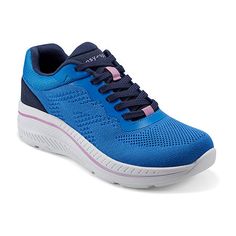 Keep it comfortable in the Easy Spirit Pippa casual sneakers. This lightweight sneaker features a lace-up front, superior arch support and a breathable upper. Plus, it's orthotic friendly!Features: Comfort, Removable Sock Liner, Orthotic Friendly, Lightweight, Cushioned, BreathableClosure Type: Lace-UpShoe Heel Height: 1 3/4 InchesUpper/Outer Base Material: 87% Polyester, 13% PolyurethaneShoe Lining Material: PolyesterSole Material Content: 100% PolyethyleneToe Type: Closed Toe, Bike ToeCare: Spot CleanHeel Style: Flat HeelCountry of Origin: Imported Blue Slip-resistant Running Shoes For Jogging, Blue Breathable Slip-on Sneakers For Light Sports, Functional Blue Slip-resistant Walking Shoes, Casual Blue Slip-on Sneakers For Jogging, Comfortable Blue Slip-on Sneakers With Ortholite Insole, Comfortable Slip-resistant Functional Sneakers, Slip-resistant Functional Sneakers, Comfortable Functional Sneakers With Arch Support, Casual Slip-resistant Ergonomic Running Shoes