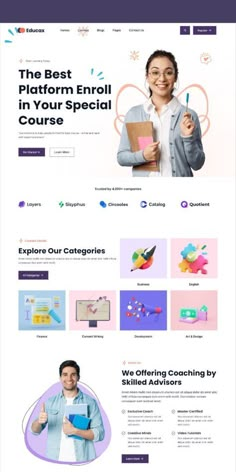 Website design Academy Website Design, Web Design School, Learning Website Design, Landing Page Ui Design, Digital Marketing Website Design, Business Website Design Templates, About Us Page Design, Figma Website