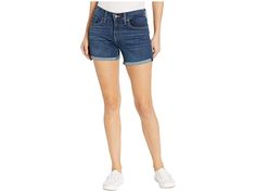 Levi's(r) Womens Mid Length Shorts - Women's Shorts : Maui Ocean Depths : Start the weekend right with the Levi's Womens Mid Length Short. The five-pocket mid-rise short has a slim fit through the hip and thigh and features a tacked cuffed hem detail. Belt loop waistband with brand patch at back waist. Signature arcuate accents the back pockets. Zip fly and button closure. Material breakdown for washes are listed highest to lowest based on cotton percentage. White Ice: 97% cotton, 3% elastane. T Mid Length Jean Shorts, Shorts Pattern Women, Mid Rise Denim Shorts, Levis Denim Shorts, Shorts Outfits Women, Summer Shorts Outfits, Mid Length Shorts, Summer Capsule, Ripped Shorts