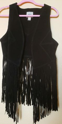 Boho Chic Never Used Vest Chic Black Festival Outerwear, Trendy Black Outerwear For Festival, Suede Vest, Forever 21 Tops, Boho Chic, Forever 21, Womens Tops, Tank Tops, Women Shopping