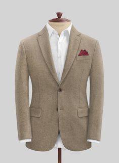 Businessmen who wear jackets daily may want a touch of style in their wardrobe, our Light Weight Light Brown Tweed jacket will be the right pick for them. Crafted from wool, the stylish brown tweed will help you stay warm without bulking up layers of clothing. Combine it with a matching waistcoat and trousers, a crisp white shirt, patterned tie and dark brown dress shoes.  Look Includes  Light Weight Light Brown Tweed Fabric  Two Button Jacket Style  Notch Lapel  Horn Brown Buttons  Single Vent  Three Cuff Buttons   Click 'Customize Now' to modify the look if needed.   Lining: Viscose; Dry Clean. Beige Tweed Jacket With Lapel Collar For Semi-formal Occasions, Business Casual Tweed Blazer With Lapel Collar, Winter Business Casual Tweed Jacket With Lapel Collar, Fall Tailored Tweed Jacket, Brown Tweed Jacket With Notch Lapel For Work, Brown Notch Lapel Tweed Jacket For Work, Brown Tweed Notch Lapel Jacket For Work, Tweed Long Sleeve Blazer For Semi-formal Occasions, Long Sleeve Tweed Blazer For Semi-formal Occasions