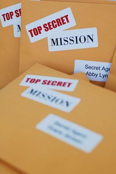 several envelopes with top secret stickers on them