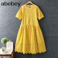 Shipping: Worldwide Express Shipping AvailableDelivery time: 7-15Days Fast ShippingReturns: Fast refund, 100% Money Back Guarantee. A Line Dresses For Women, Female Fashion Casual, Stylish Kurtis Design, Beach Sundress, Line Dresses, Midi Sundress, A Line Dresses, Lace Midi, Dress Clothes