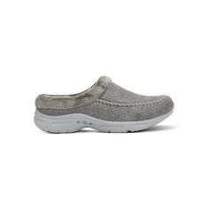 The Easy Spirit Blake clog is perfect for all-day walking and standing. It's lightwieght design will feel like you are walking on air. This indoor/outdoor women's faux fur lined slipper is sure to be your new favorite clog! Size: 11.  Color: Gray.  Gender: female.  Age Group: adult. Comfortable Slip-on Walking Shoes Fade-resistant, Comfortable Gray Walking Shoes For Outdoor, Walking Shoes With Gel Cushioning, Comfortable Clogs With Ortholite Insole For Walking, Comfortable Walking Clogs With Ortholite Insole, Comfortable Fade-resistant Slip-on Clogs, Mule Sneakers, Easy Spirit, Slip On Mules