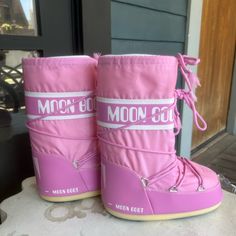 Girls’ Pink Moon Boot. Pink Moon Boot, Boots For Kids, Moon Boot, Pink Winter, Boot Shoes, Pink Moon, Girls Shoes Kids, Moon Boots, Bow Sneakers