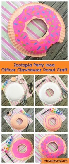 paper plate donut craft for kids to make