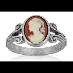 Pewter Carnelian Cameo Oval Ring Size 7 Never Worn Smoke Free Pet Free Home Cameo Rings, Petite Jewelry, Pewter Ring, Chic Fashionista, Macys Jewelry, 1928 Jewelry, Vintage Inspired Jewelry, Cameo Jewelry, Cameo Ring