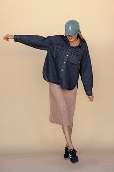 Adams Washed Denim Jacket – ROOLEE Dresses With Jeans, Athleisure Mom, The Adams, Invert Colors, Mom Accessories, Black Denim Jacket, Capri Blue, Washed Denim, Love Is Free