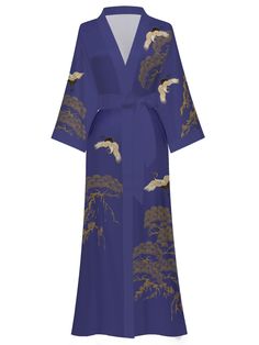 PRICES MAY VARY. Material:The long satin kimono robe is made of charmeuse satin,provides you a comfortable touch and also have enough free space. Size:49" at chest and hip, 52" in length (±0.7" deviation is allowed due to manual measurement); One size fits most. Design:Floral long kimono robe consist of Poetic Chinese watercolour painting,belt loops and inside ties.You can wear it from morning to night in late spring,early summer or autumn. Features:Silk kimono robe length to ankle,removable wai Fancy Robes, Wedding Robes, Silk Kimono Robe, Satin Kimono, Wedding Robe, Late Spring, Family Party, Silk Robe, Long Kimono