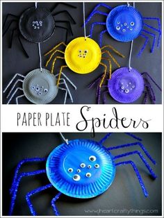 paper plate spider craft for kids to make