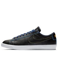 Nike NBA x Zoom Blazer Low SB 'Golden State Warriors BQ6389-001 (SNKR) Black Low-top Collegiate Sneakers, Nike Collegiate Basketball Shoes, Nike Casual Basketball Shoes For Sports Season, Nike Nba, Blazer Low, Puma Sneakers, Nike Blazer, Golden State Warriors, Golden State