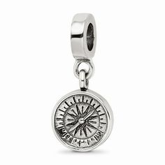 925 Sterling Silver Reflections Compass Dangle Bead is one of the best selling items for Adults and Teens and will look beautiful with any outfit. 100% SATISFACTION GUARANTEED OR YOUR MONEY BACK: Our items are more than just great; they are fantastic. Dont believe us? If you are not satisfied simply return the item to us within 30 days for a full refund. No questions asked. Here at Discount Jewelers; customer satisfaction is a priority. PREMIUM PACKAGING: We make sure each item is carefully well Antique Silver Charms Sterling Silver Jewelry, Antique Silver Sterling Silver Charm Jewelry, Symbolic Silver Jewelry With Round Beads, Classic Silver Jewelry With Compass Design, Classic Sterling Silver Jewelry With Compass Design, Beads Collection, Premium Packaging, Real Jewelry, Silver Charm Bracelet