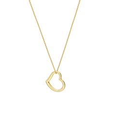 Birmingham Jewelry Item Number: BJ022048 Necklace Open Heart Pendant Adjustable NecklaceThe quintessential piece for your wardrobe. This 14K gold open heart pendant necklace is a classic staple. 14K Gold Chain Length: 16.00" - 18.00" Width: 1.05mm *The possibilities are not limited to the options in the dropdown. For pricing on further customizations & special size options, please call: 1-586-939-5100 Affordable Open Heart Gold Jewelry, Classic 14k Gold Heart Pendant Necklace, Classic 14k Gold Heart Necklace, 14k Gold Heart Charm Necklaces With Open Heart, Classic Open Heart Jewelry For Everyday, 14k Gold Necklaces With Open Heart Charm, Classic Yellow Gold Heart Necklace With Heart Charm, Yellow Gold Open Heart Necklace For Everyday, Classic Yellow Gold Necklace With Heart Charm