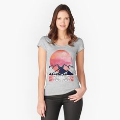 Get my art printed on awesome products. Support me at Redbubble #RBandME: https://www.redbubble.com/i/t-shirt/surreal-mountains-by-mimoziete/84325963.GQXYX?asc=u Casual Tee, Cap Sleeves, Surrealism, Scoop Neck, Shirt Designs, Slim Fit, Women's Top