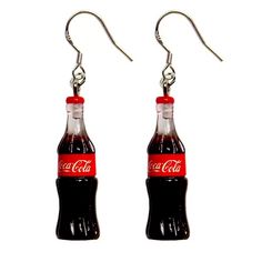 New 925 Silver Acrylic Cola Cola Bottle Hook Earrings Material 925 Silver Size Please See Photo Includes 1x Earrings As Pictured Weird Earrings, Weird Jewelry, Cola Bottle, Xmas List, Food Earrings, Earring Holder, Coca Cola Vintage, Dream Jewelry, Earrings Color