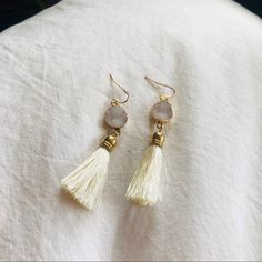 Beautiful Tassel And Crystal Drop Earrings Earrings Tassel, Geometric Statement Earrings, Patina Earrings, Anchor Earrings, Turquoise Earrings Dangle, Amethyst Gold, Open Hoop Earrings, Ear Earrings, Gold Statement Earrings