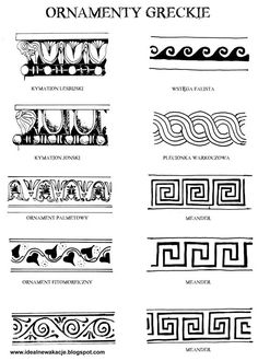 the different types of ornamental ornaments and designs in greek ornamentii, from ancient to modern