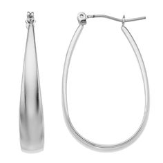 Showcase your chic sense of style when you wear these Napier earrings with your favorite ensemble.EARRING DETAILS Length: 1.38-in. Closure: click it Plating: silver tone Size: One Size. Gender: female. Age Group: adult. Classic Metal Teardrop Earrings, Silver Small Hoop Teardrop Earrings, Elegant Silver Small Teardrop Earrings, Classic Silver Teardrop Hoop Earrings, Silver Oval Teardrop Earrings, Earring Hoop, Jewelry Earrings Hoops, Gender Female, Age Group