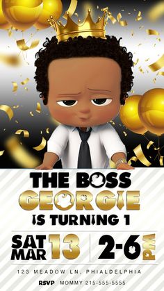 the boss george is turning 1 on may 19, 2016