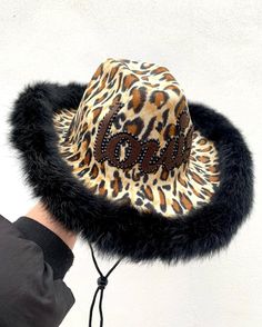 Leopard print cowboy hat Be the best dressed at the rodeo Size: One size fits all Personalised with you chosen initial, number or name A Hen party, Festival or fancy dress party necessity  The perfect party essential Cowgirl chic!  FREE UK DELIVERY - Dispatched by 1st Class Royal Mail Trendy Hats For Kentucky Derby Festival, Western Brimmed Costume Hats For Rodeo, Western One Size Costume Hats For Rodeo, Western Top Hat For Rodeo, Western Style Costume Hats For Rodeo, Western Style Hat For Rodeo, Western Style Winter Party Fedora, Western Style Winter Fedora For Party, Western Style Fedora For Winter Parties