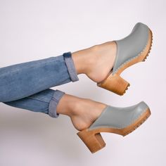 "The clogs are availble in white, yellow, purple, hot pink, beige,red,blue, turquiose, black, deep brown, grey,navy blue. Heel high 3\". Our handmade wooden clogs are made in a traditional European shoemaker workshop. ~made of finest european wood and natural leather ~anatomicall footbed with arch support ~wooden sole covered with a thin rubber Our beautiful clogs are: ~perfect for every woman ~stylish and useful for casual wear ~perfect solution for looking both cute and comfortable ~can be use Shoes Leather Women, Summer Women Shoes, Clogs Women, High Heel Clogs, Moccasins Women, Swedish Clogs, Adidas Shoes Women, Shoes Heel, Wooden Clogs