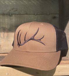 This is a Richardson or yupoong snap back embroidered trucker hat Elk shed design One size fits most Available in multiple colors Black Shed, Choices Game, Bull Elk, Snap Back Hat, 14th Birthday, Shed Design, Snap Back, Green Item, Snap Backs