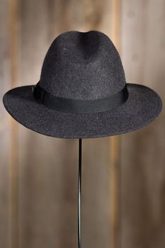 Overland Crushable Wool Felt Fedora Hat Winter Wool Hat Bands, Wool Hat Bands For Winter, Fitted Wool Hat Bands For Winter, Wool Fedora With Curved Brim, Solid Wool Fedora With Curved Brim, Wool Fedora With Curved Brim In Solid Color, Winter Fitted Fedora With Wide Brim, Fall Fitted Brimmed Felt Hat, Solid Wool Wide Brim Fedora