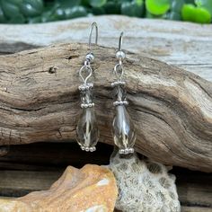 Smokey Quartz Briolette Earrings - Earrings, smokey-quartz-briolette-earrings, beaded-earrings, briolette, earrings, smokey quartz - VAEL Designs Briolette Earrings, Smokey Quartz, Be Kind To Yourself, Sterling Silver Bead, Smoky Quartz, Twinkle Twinkle, Silver Beads, Round Beads, Turning