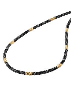 Dramatic black beading plays beautifully with 18-karat gold accents in a Caviar necklace that you'll love wearing every day. Style Name:Lagos Gold & Black Caviar Rope Necklace. Style Number: 5618121. Elegant Black Necklace With Gold Beads, Elegant Black Necklaces With Gold Beads, Elegant Black Jewelry With Gold Beads, Luxury Black Necklace With Polished Beads, Black Jewelry With Gold Beads For Formal Occasions, Formal Black Jewelry With Gold Beads, Gold Necklace Price, Black Chain Necklace, Ceramic Beads Necklace