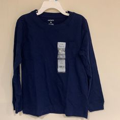 Comfortable Long Sleeve Shirts In Navy Blue Basic Blue Long Sleeve T-shirt, Blue Long Sleeve Basic T-shirt, Basic Blue Tops For Fall, Long Sleeve T Shirts, Kids Shirts, Shirts Tops, Long Sleeve Tshirt, Long Sleeve Tees, Long Sleeve Shirts