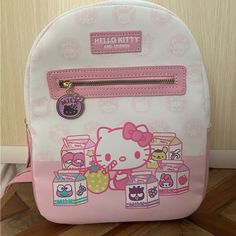 This Item Is Out Of Stock In Stores And Online. Cute Bioworld Sanrio Hello Kitty & Friends Milk Mini Backpack. Brand New With Notags Adjustable Straps Front Zipper Pocket 11 Inches Tall 9 Inches Wide 6 Inches Deep Kawaii Backpack With Cat Design For Daily Use, Kawaii Cat Design Backpack For Everyday Use, Cute Cat Design Backpack For Travel, Cute School Bags With Cat Design, Pink Backpack With Cat Design For Daily Use, Pink Cat Design Backpack For Daily Use, Cute Hello Kitty Print Backpack For Travel, Pink Kawaii Backpack Gift, Kawaii Hello Kitty Travel Bags