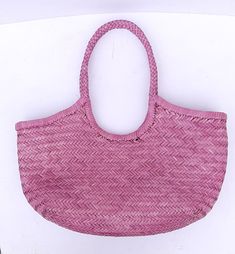 ALTICA Genuine Leather Hand Woven Bamboo Style Ladies Tote Bag MONALISA - Etsy Pink Woven Leather Tote Bag, Pink Tote Bag With Woven Leather, Pink Woven Leather Tote Shoulder Bag, Pink Rectangular Woven Leather Shoulder Bag, Pink Woven Leather Bag, Pink Rectangular Woven Leather Bag, Pink Rectangular Hobo Bag With Braided Handles, Artisan Woven Leather Bag For Daily Use, Purple Shoulder Bag With Braided Handles