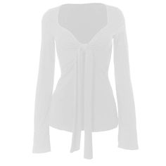 Please refer to our sizing chart for a guideline when choosing a size. 5 business days order processing time. 90% polyester 10% spandex Chic Long Sleeve V-neck Top, Trendy Ruched V-neck Top, Elegant Stretch Bell Sleeve Tops, Chic White Fitted V-neck Top, Fitted V-neck Solid Color Blouse, Solid Fitted V-neck Blouse, Chic Fitted Bell Sleeve Tops, Chic Fitted Solid Color V-neck Top, Elegant Solid Color Bell Sleeve Tops