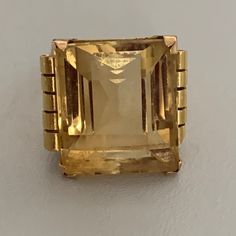 Ring in yellow gold (18k) set with a faceted rectangular citrine supported by roll patterns. Gross weight: 8.40 g Size: 53. Possibility of pruning, contact us. Additional information: We issue an invoice and a certificate of authenticity issued by our qualified gemologist (LFG Paris). Our photos are not reworked and are taken in an environment of natural light. We can send you a short video on request. Each jewel is delivered in a case. Each shipment is made with insurance and tracking number. F Etsy Gold Ring, Citrine Ring, Vintage Jewels, Multi Stone Ring, Multi Stone, Short Video, Yellow Gold Rings, Stone Rings, Ring Sets