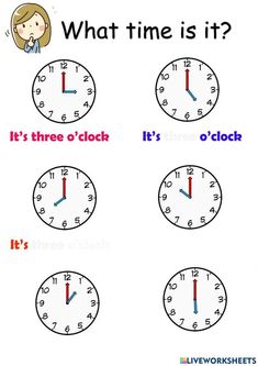 This worksheet allows your students in the second grade of elementary school to learn what time it is and how to tell the time by looking at watches. Save this pin for your next class! Time Activity, What Time Is, Time Activities, Telling Time, Second Grade, Elementary School, Elementary Schools, To Tell