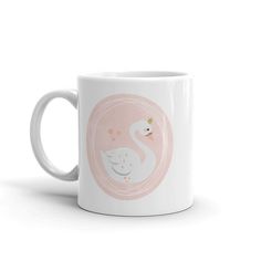 Glossy ceramic Swan Princess coffee mug. Colors include pink, white, and gold* glitter.  *Gold glitter refers to a digital image of gold glitter. See image for reference. No actual glitter will be applied to the mug. 🠯🠯 CLICK HERE FOR RELATED ITEMS 🠯🠯 https://www.etsy.com/shop/PrintedHearts?ref=l2-shopheader-name&search_query=0033 Microwave and dishwasher safe * Ceramic * Dishwasher and microwave safe * White and glossy Due to the nature of this printed item it is not returnable. If you have any questions please contact me. Swan Baby Shower, Ceramic Swan, Princess Gifts, Swan Princess, Gold Girl, Glitter Gold, Gift Registry, Gifts In A Mug, Digital Image