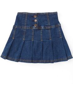 Flared Denim Skirt, Pleated Denim Skirt, Pleated Denim, Hippie Girl, Girls Summer Outfits, Denim Flares, Cute Skirts, Korean Outfits, Dillard's