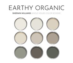 the earthy organic color scheme for sherylin williams's whole - house color scheme