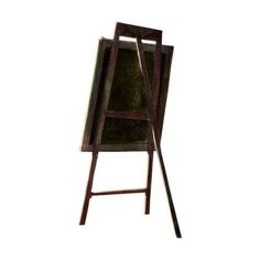 an easel is standing upright against a white background